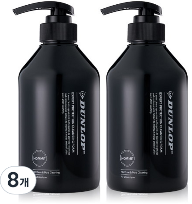 던롭 남성용 엑스퍼트 프로텍션 클렌징폼, 500ml, 8개