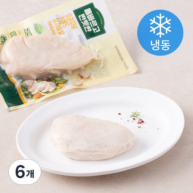 올바르고 반듯한 오리지널 수비드 닭가슴살 (냉동), 130g, 1개입, 6개