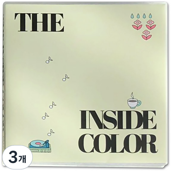 인도사이다 인사이드 컬러 다이어리 만년형 + 스티커 세트, 레몬띵크, 3개