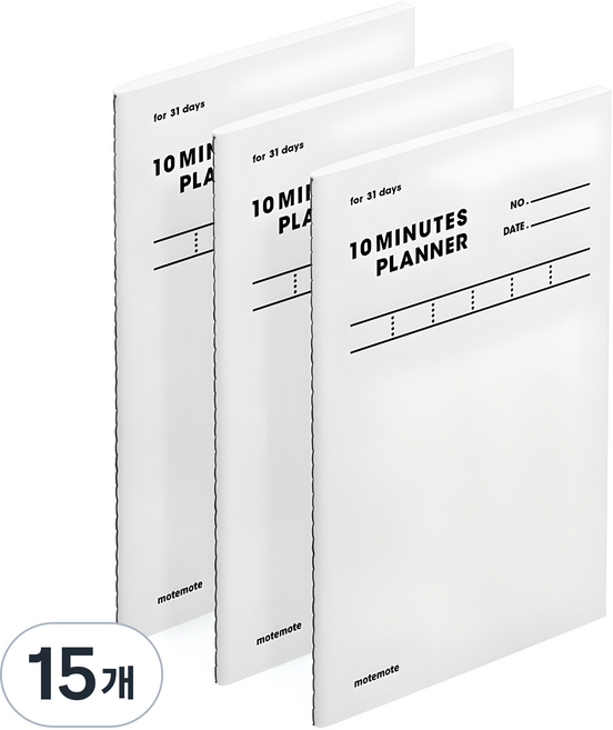 모트모트 텐미닛 플래너 31DAYS, 화이트, 15개