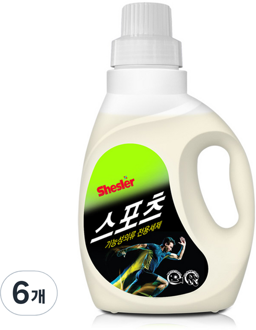쉬슬러 스포츠 전용 세제 본품, 650ml, 6개