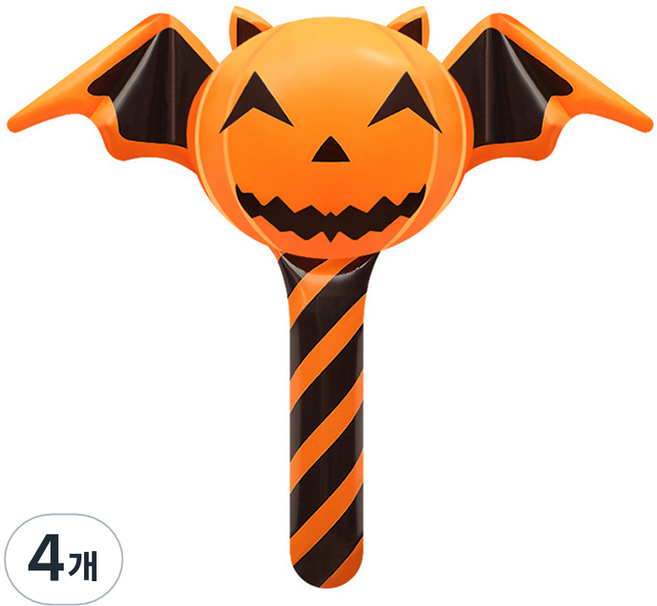 타이탄 할로윈 이벤트 풍선 스틱 소품 박쥐 56 x 46 cm, 혼합색상, 4개