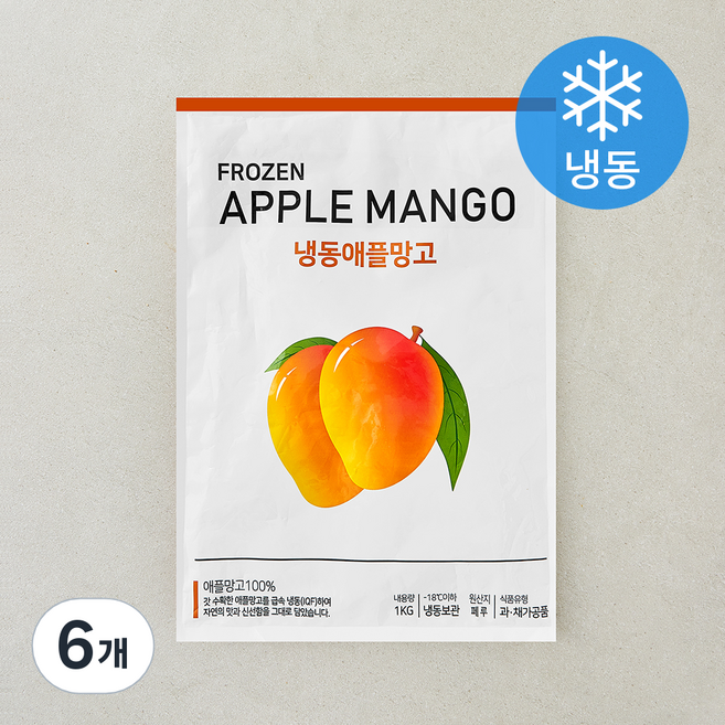 지안 페루산 애플망고 (냉동), 6개, 1kg