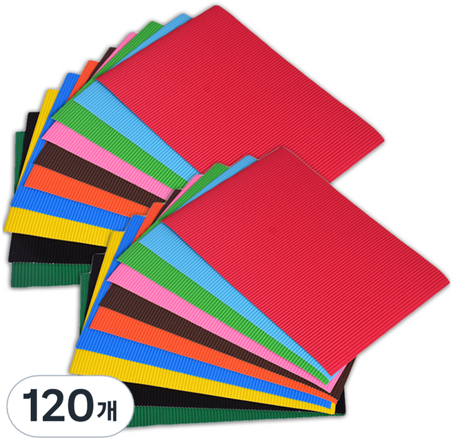 마다꾸미 컬러 골판지, 24 믹스컬러, 120개