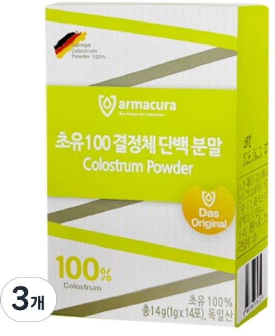 아마쿠라 초유 100 결정체 단백 분말 초유파우더 14p, 14g, 3개 - 쿠팡