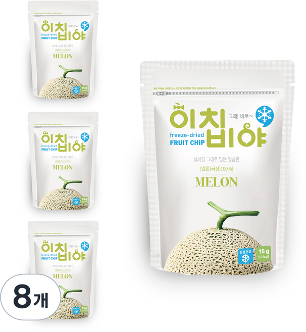 이치비야 동결건조 과일칩 멜론, 15g, 8개