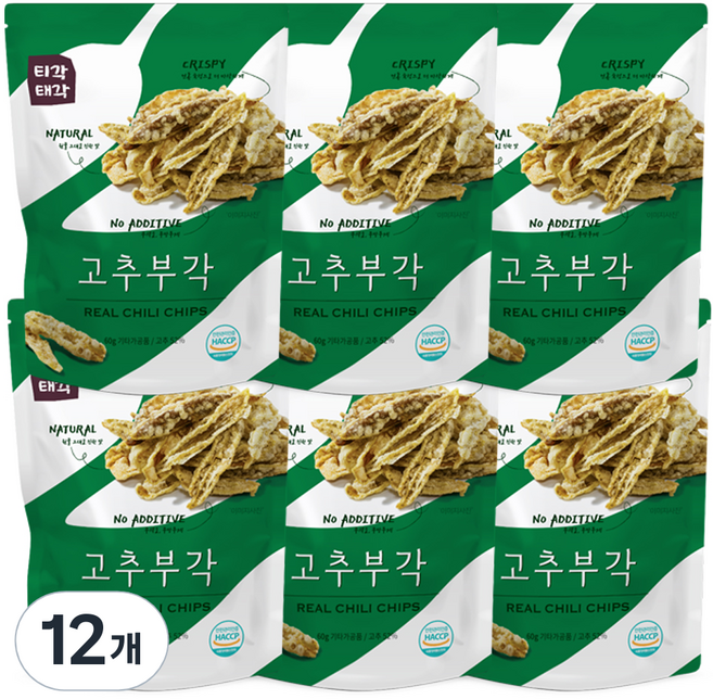 티각태각 고추부각, 60g, 12개