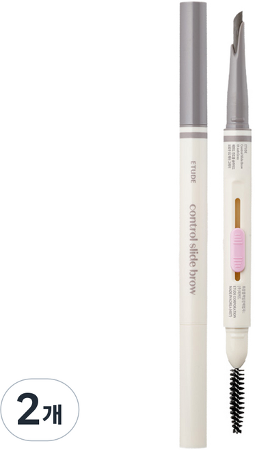 ETUDE 控油滑順眉筆 0.17g, 01 煙灰色, 2個