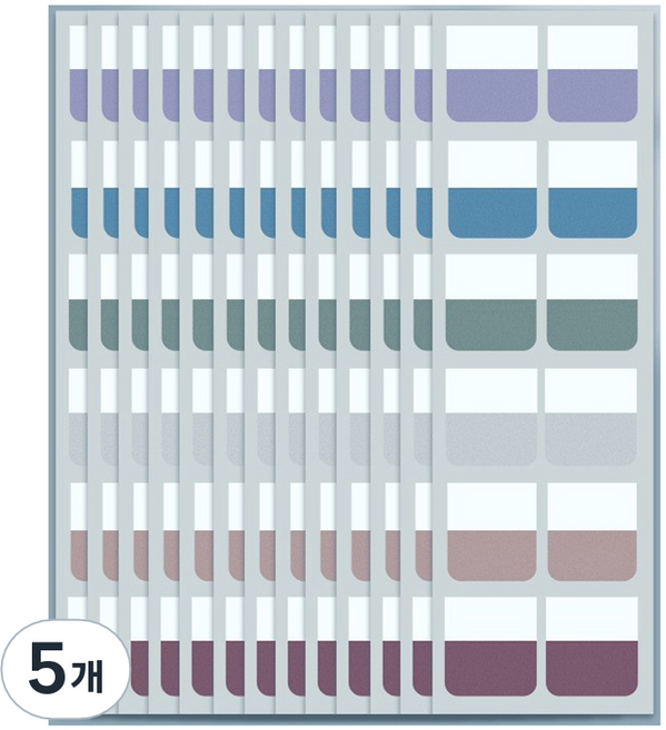 만들하비 인덱스 접착 메모지 대용량 03 빈티지컬러, 5개, 120개입