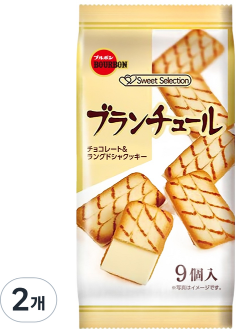 부르본 랑그드샤 블란츌 쿠키, 70g, 2개