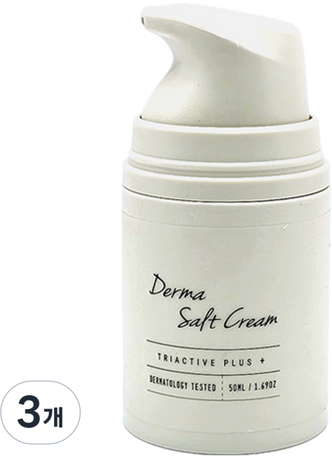 에이비팜 더마 솔트크림 트리액티브 플러스 에어리스, 50ml, 3개