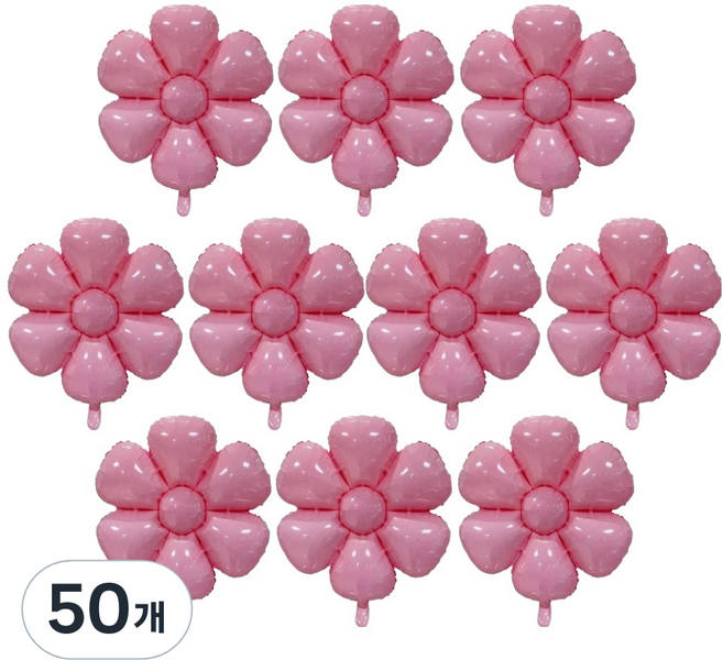 코히모 마카롱 데이지 꽃 파티 풍선 5W0432, 50개, 핑크