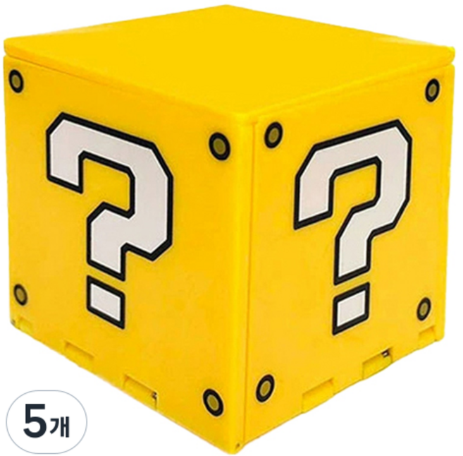 호후 닌텐도스위치용 휴대용 16 in 1 게임카드 보관 케이스 사카, 마리오 물음표 노란색, 5개