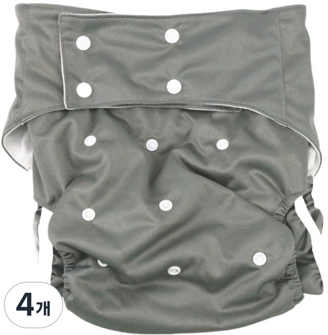 해피마인 기저귀 보호 방수커버 환자용 노인용 허리둘레 50~126cm 그레이, FREE(onesize), 4개, 1개입