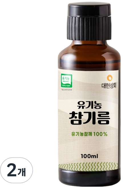 대현상회 순한 유기농 참기름, 2개, 100ml