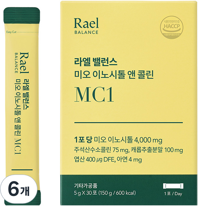 라엘밸런스 미오 이노시톨 앤 콜린 30p, 150g, 6개