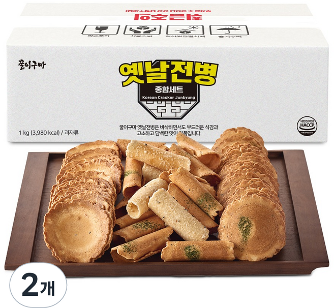 꿀이구마 옛날 전병 종합 세트, 1kg, 2개