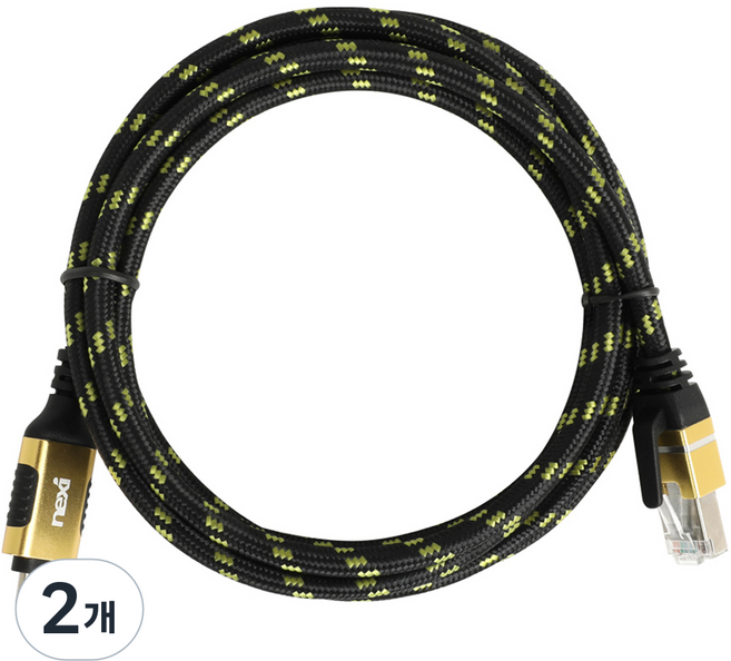 넥시 USB 3.1 타입C M to RJ45 M 기가비트 이더넷 케이블 2m NX1391, 2개, NX-UC-RJ45-020M