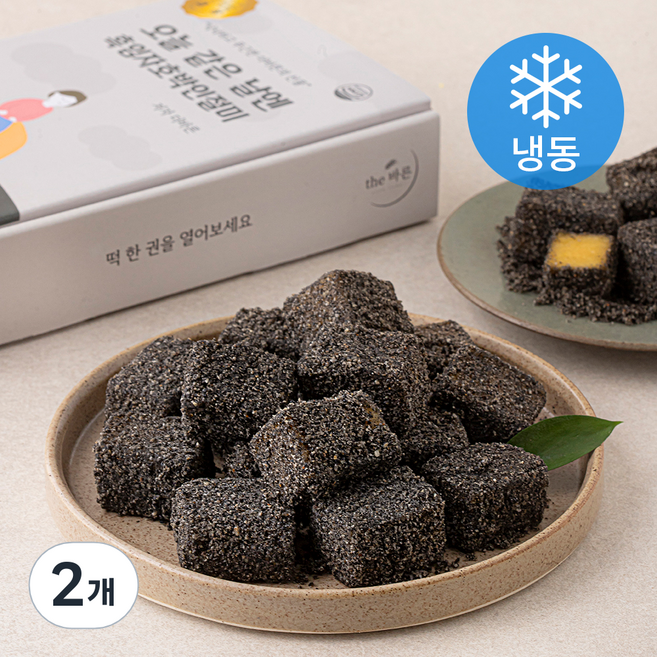 더바른 흑임자 호박 인절미 (냉동), 1kg, 1개입, 2개