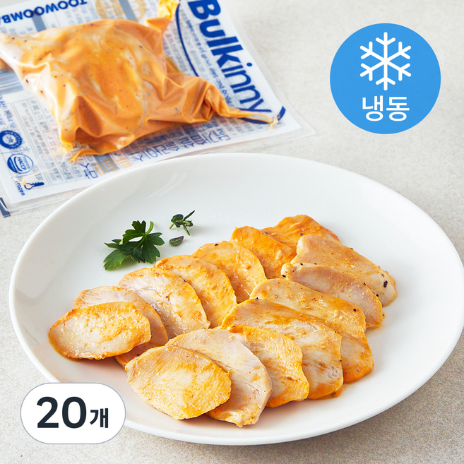 벌키니 닭가슴살 슬라이스 투움바 (냉동), 100g, 1개입, 20개