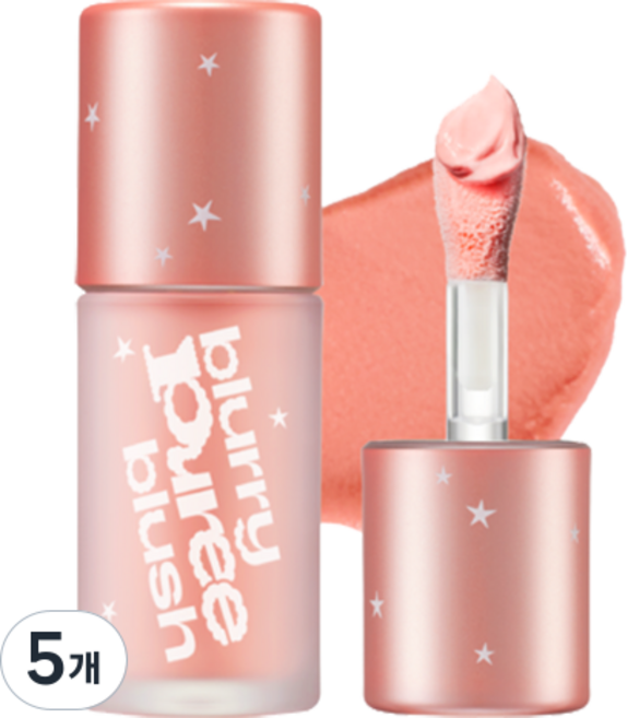 팁토우 블러리 퓨레 블러셔 4.5ml, 5개, F02 피치 크림