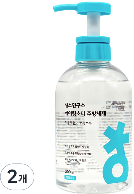 청소연구소 베이킹소다 주방세제, 500ml, 2개