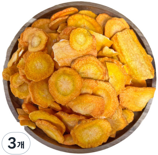 NICHIPNAECHIP 酥脆美味紅蘿蔔片, 80g, 3個