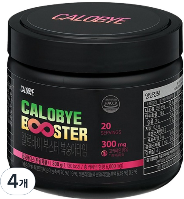 칼로바이 헬스부스터 복숭아라임맛, 300g, 4개