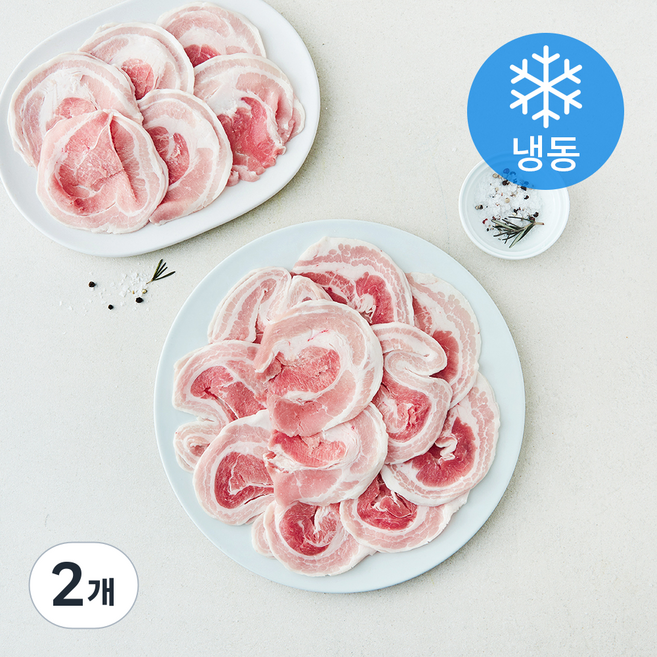듀록 대패 꽃삼겹살 (냉동), 2개, 2kg