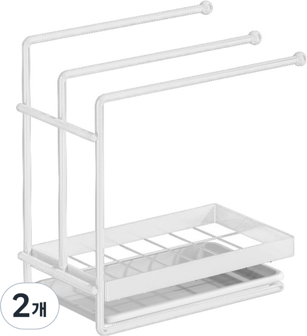 호후 키링 굿즈 뱃지 소품 보관 홈가차 스탠드 진열대, 화이트, 2개