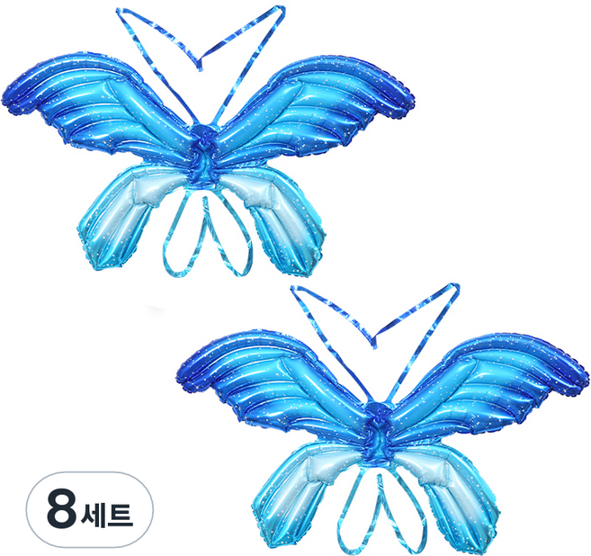 피앤비유니티 나비날개 + 어깨끈 세트, 블루톤, 8세트