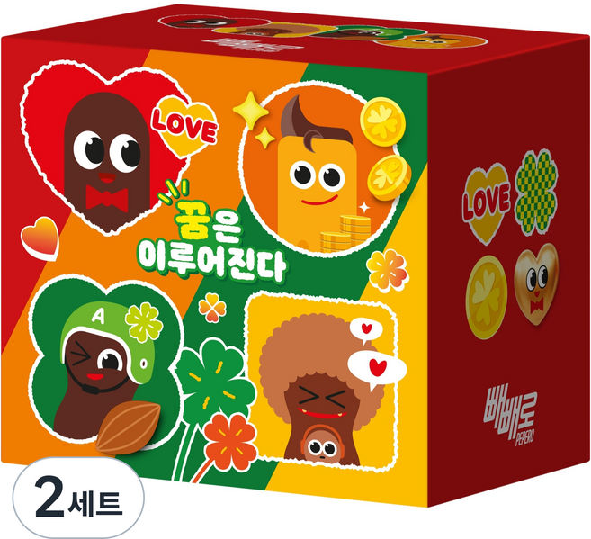 빼빼로 혼합 10p 세트, 442g, 2세트