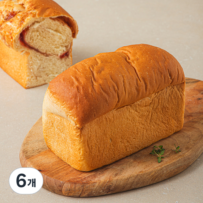 프레시오늘 우리밀40% 유크림 리얼버터 딸기 수제 통식빵, 240g, 1개입, 6개