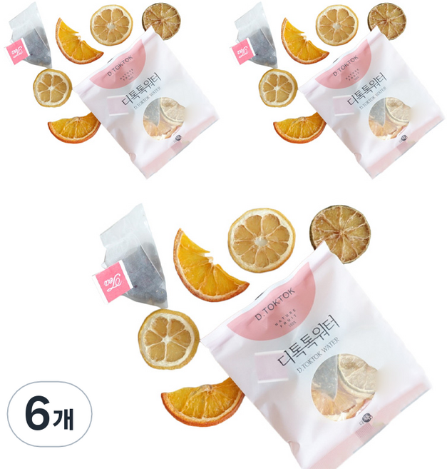 디톡톡 퍼플톡 건조 레몬 워터, 18g, 1개입, 6개