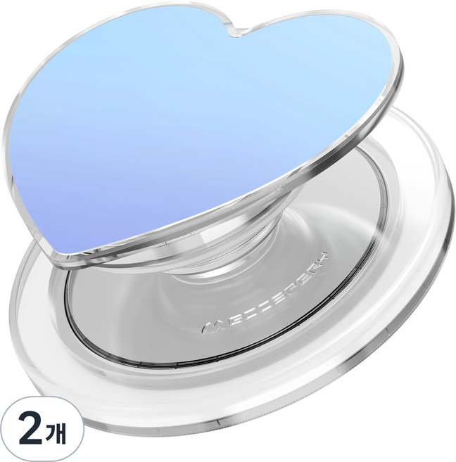 구스페리 하트 맥세이프 톡 휴대폰 거치대, 그라데이션스카이, 2개