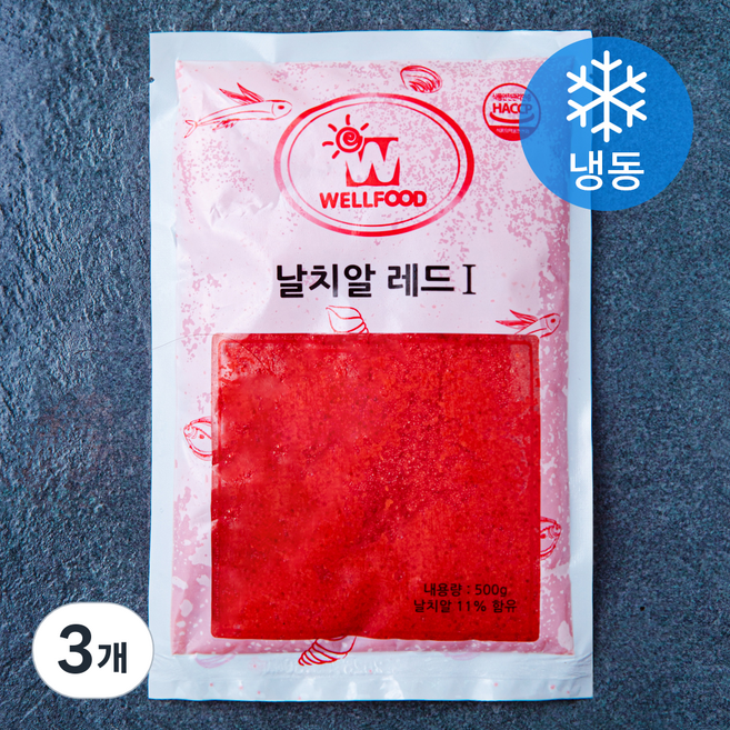 날치알 레드 1 (냉동), 500g, 3개