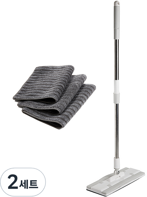 브로스 밀대걸레 맥스 + 극세사걸레 3장, 2세트
