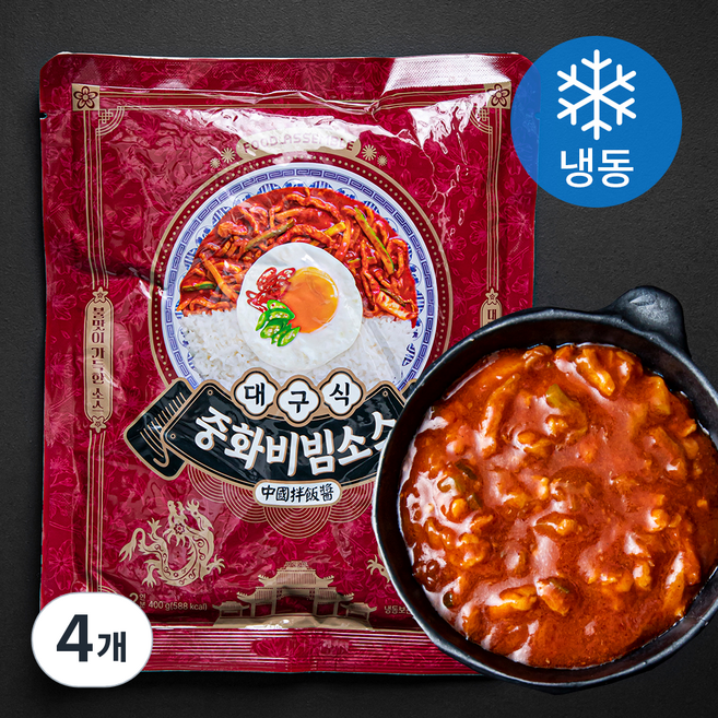 푸드어셈블 대구식 중화비빔소스 2인용 (냉동), 400g, 4개