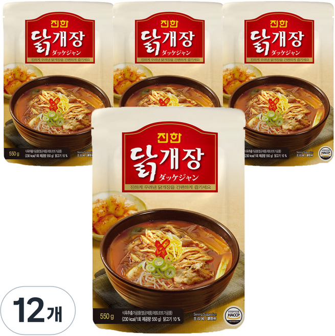 진한 닭개장, 550g, 12개