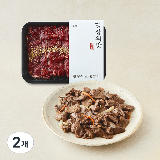 명장의맛 광양식 소불고기 (냉장), 2개, 350g