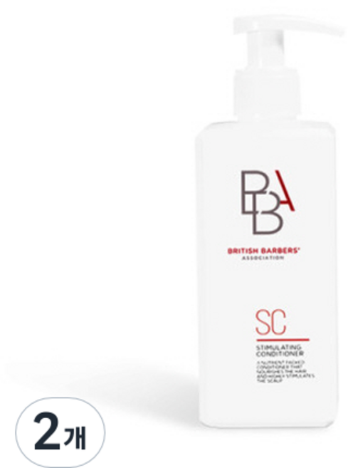 BBA 스티뮬레이팅 컨디셔너 영국에서 만든 남자를 위한 컨디셔너, 2개, 290ml