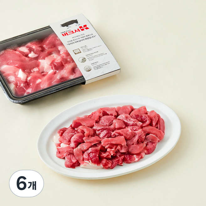 버크셔K 뒷다리 찌개용 (냉장), 6개, 500g
