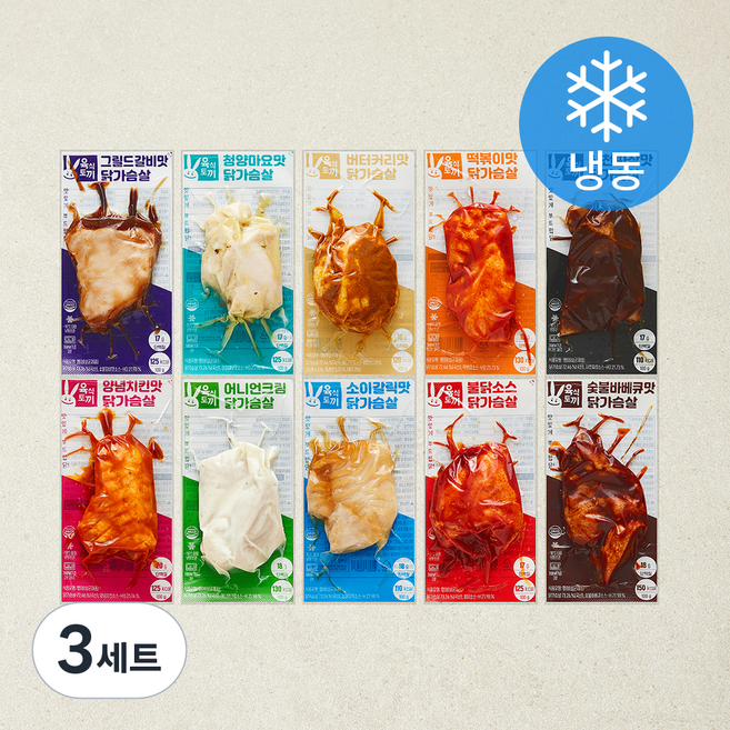 육식토끼 소스닭가슴살 100g x 10종 세트 (냉동), 3세트
