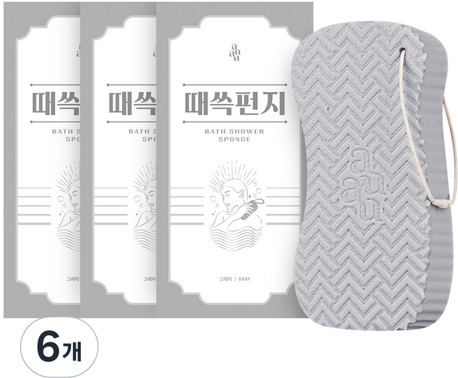 아유아유 때쓱 펀지, 그레이, 1개입, 6개