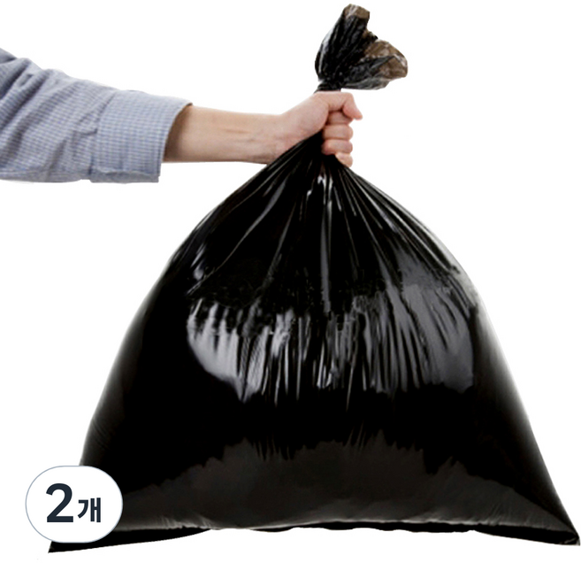 담다비닐 쓰레기 비닐봉투 검정 100p, 20L, 2개
