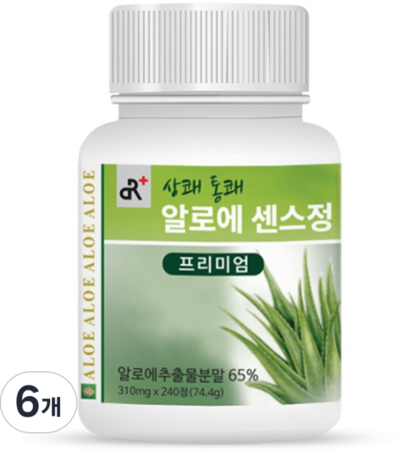 두리농산 상쾌통쾌 알로에 센스정 프리미엄 240정, 74.4g, 6개