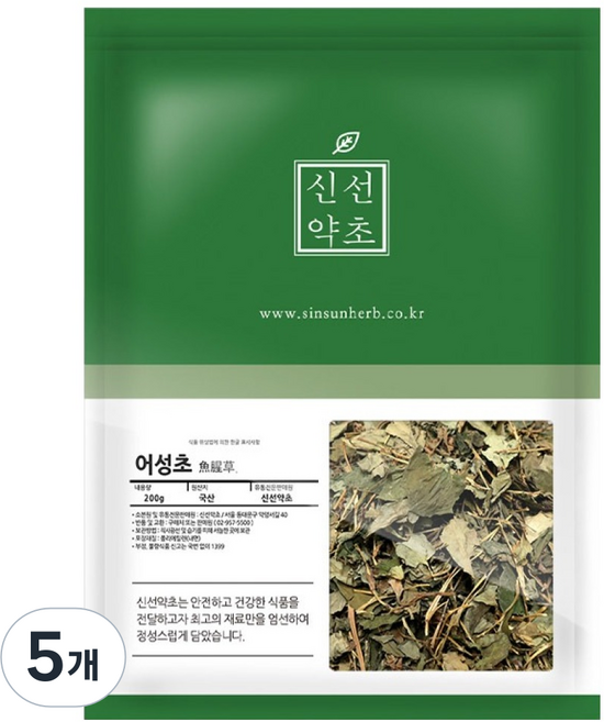 신선약초 국내산 약모밀 건조 어성초, 200g, 5개