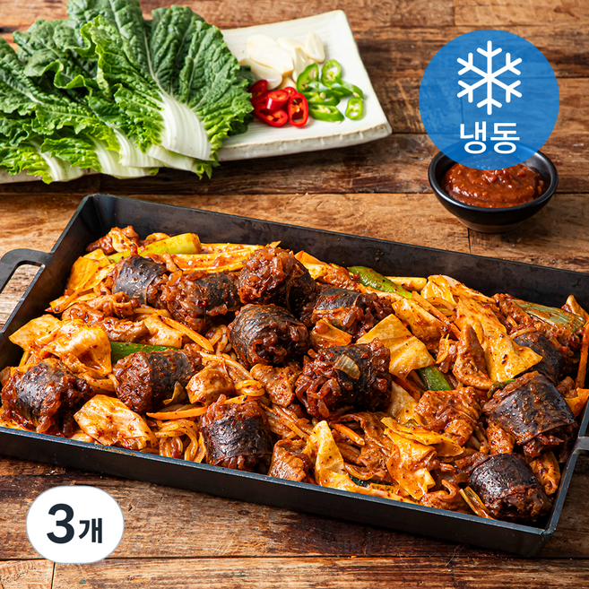 신림동 또순이 작은아들 양념순대 곱창볶음 (냉동), 1.1kg, 3개