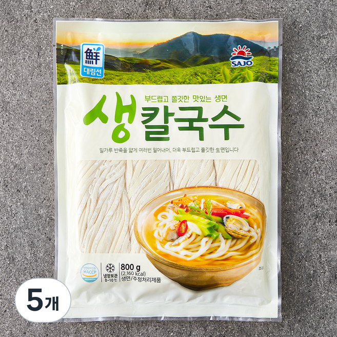 대림선 생칼국수, 800g, 5개