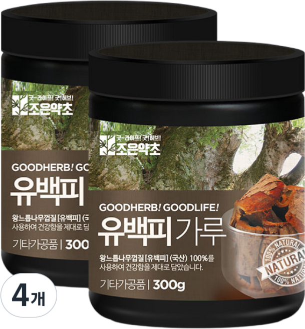 조은약초 프리미엄 유백피분말, 4개, 300g